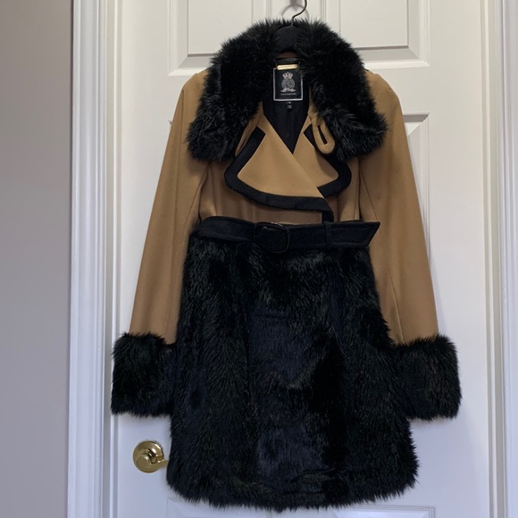 Juicy Couture Woman’s Faux Fur Wool Coat - Picture 2 of 10